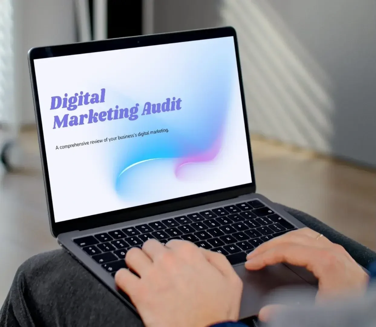 Digital marketing audit open on a laptop