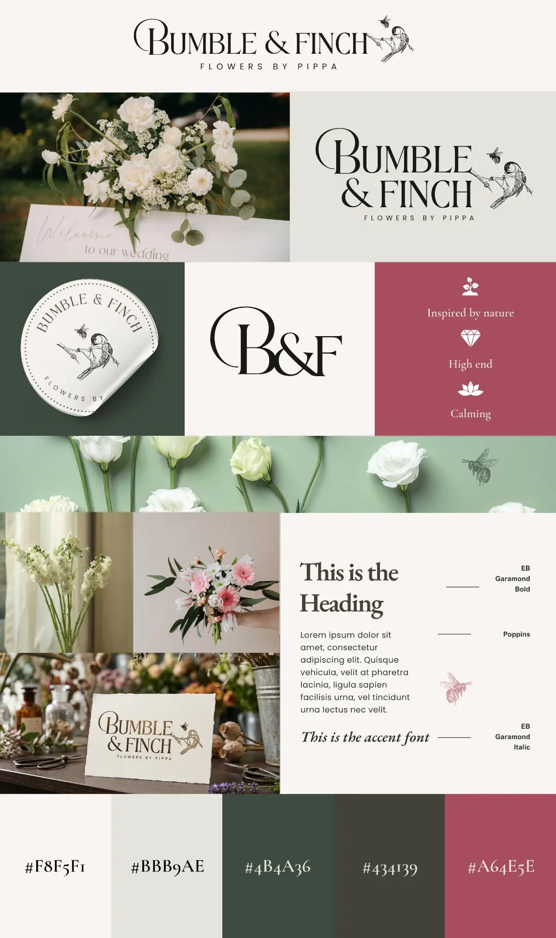 Brand design and logo suite for a florist studio